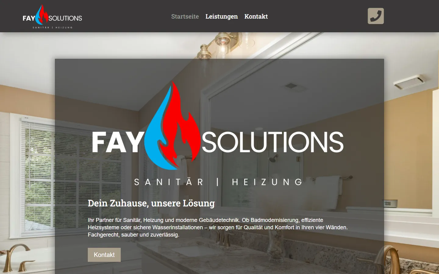 Startseite von Fay Solutions
