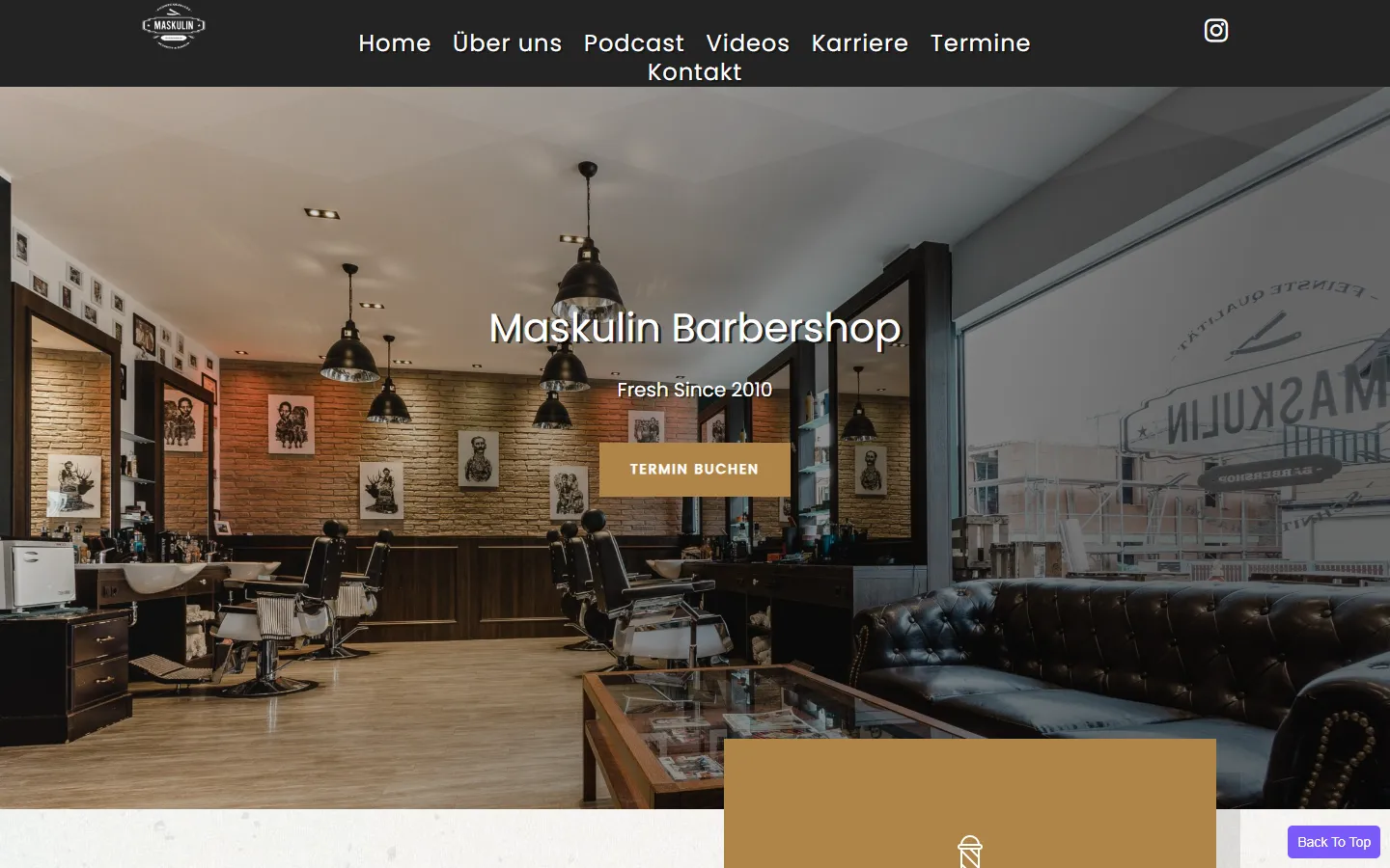 Startseite von Maskulin Barbershop